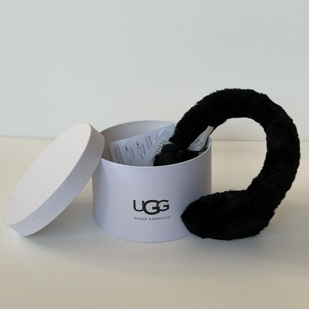 UGG Black Ear Muffs with Box New Tags One Size Women’s